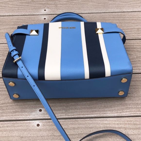 NWT Michael Kors md ew Karla stripe handbag&wallet - Picture 7 of 8